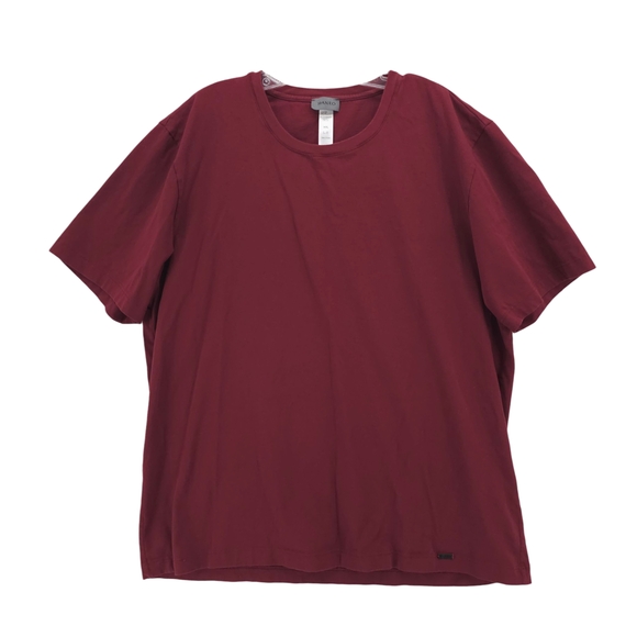 HANRO Men's Living Shirts Tee 100% Cotton Burgundy Red Size XXL - Picture 1 of 5